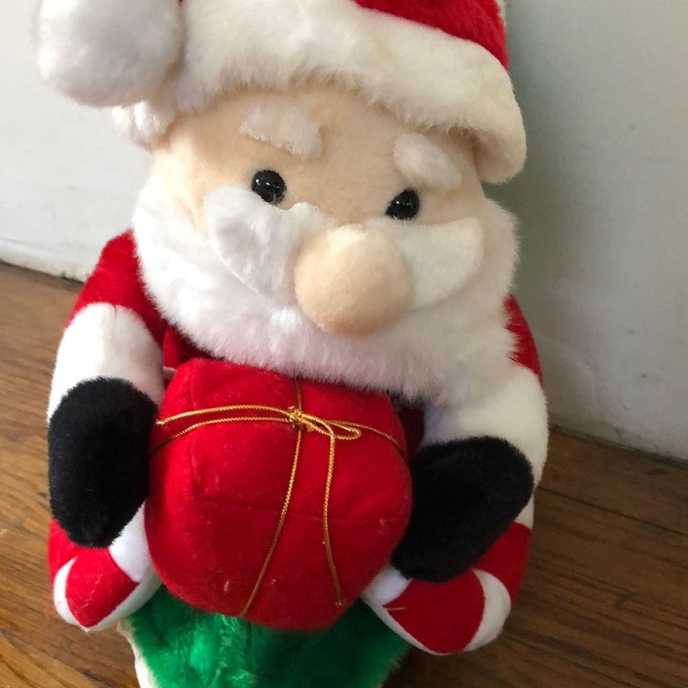 Santa on a train stocking - Picture 3 of 3